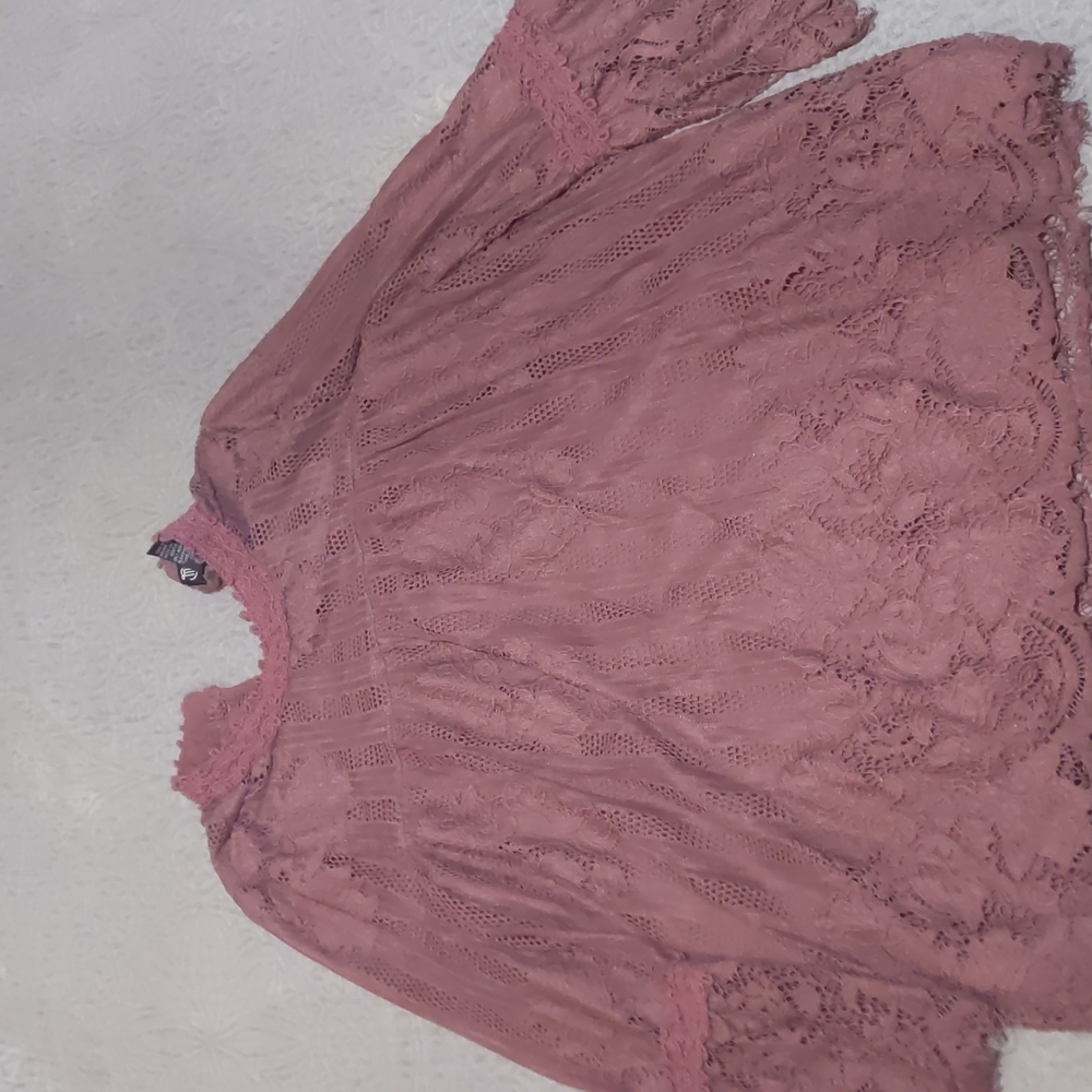 Dressy Laced Shirt, Purple
